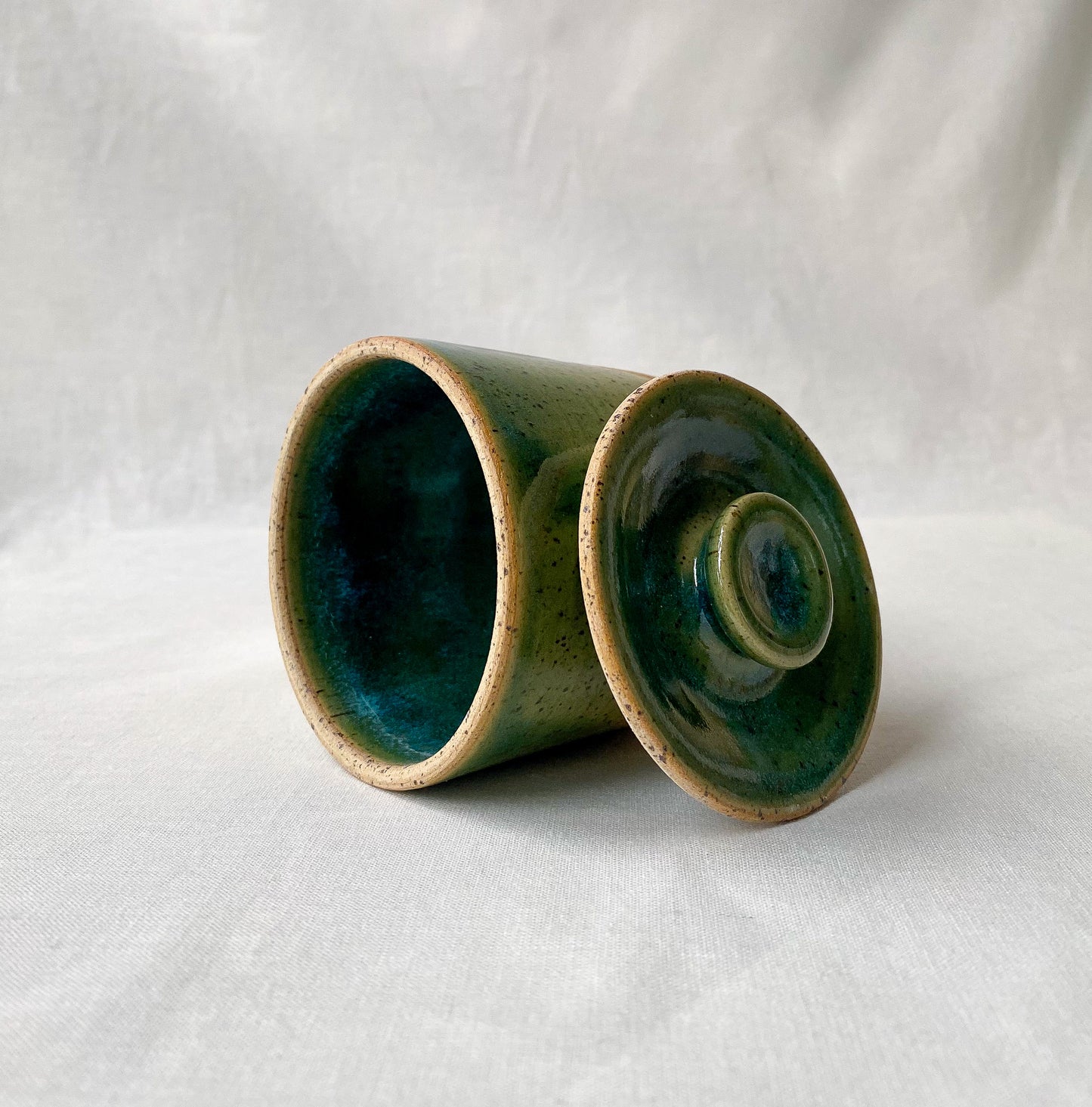 Small Green Tulip Jar