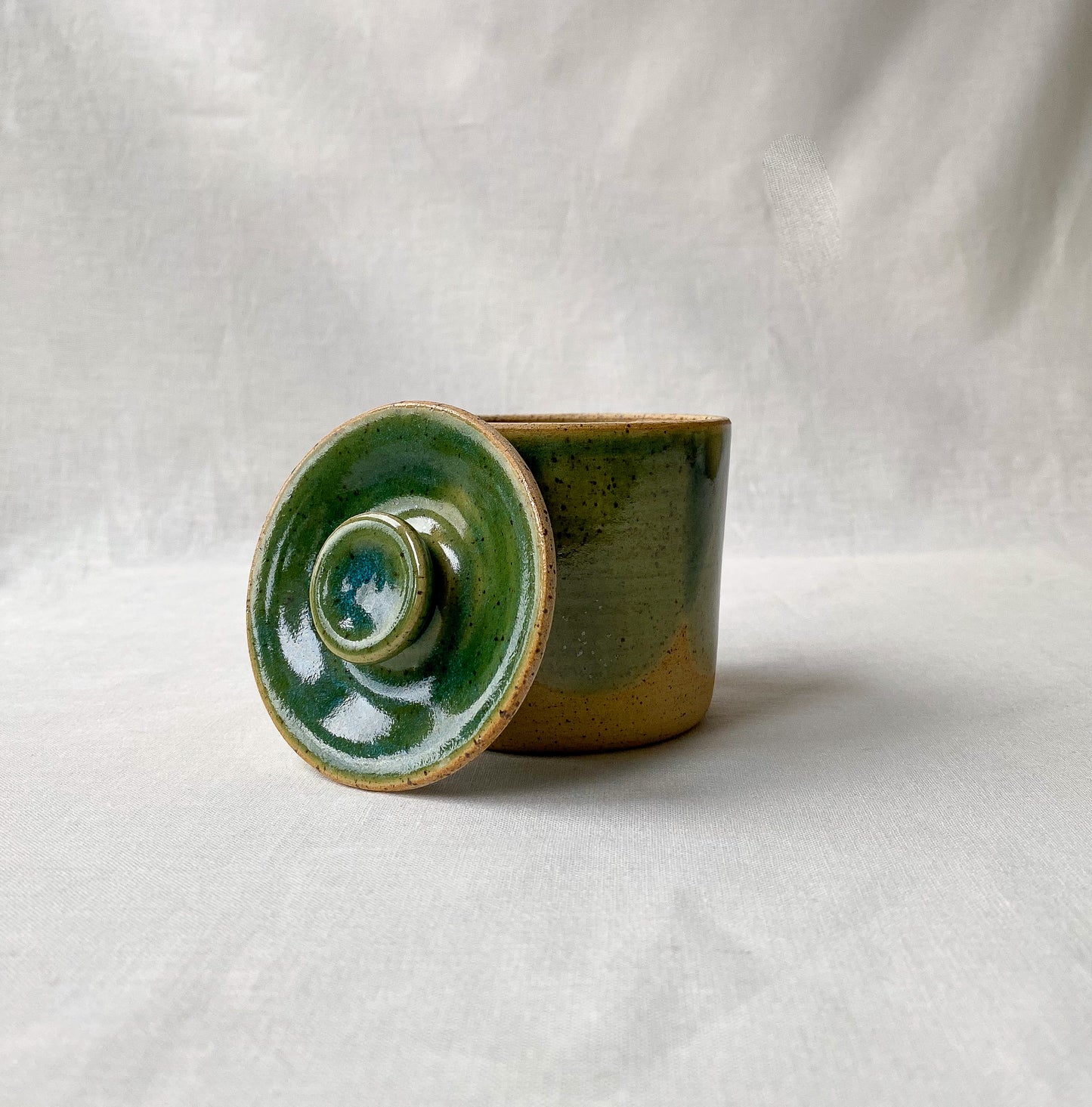 Small Green Tulip Jar