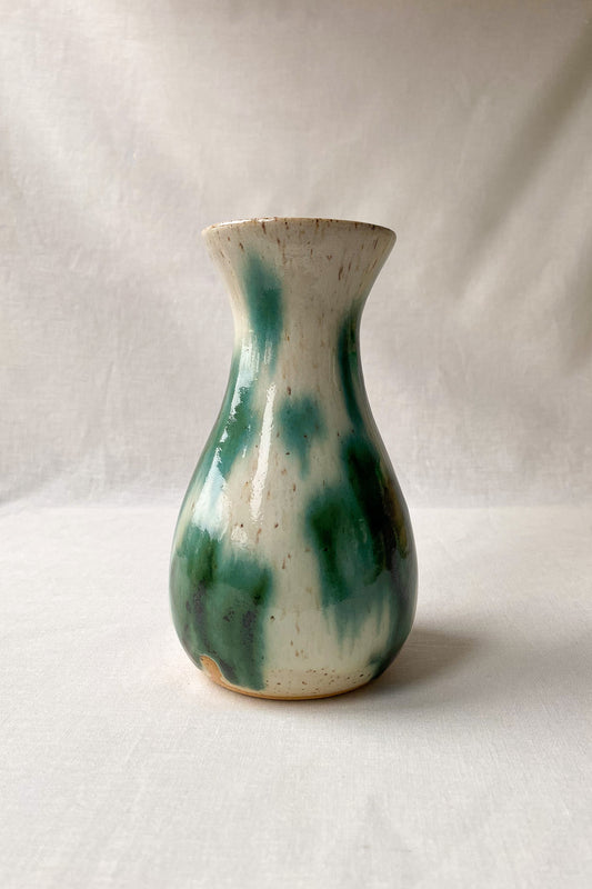 Green + White Vase
