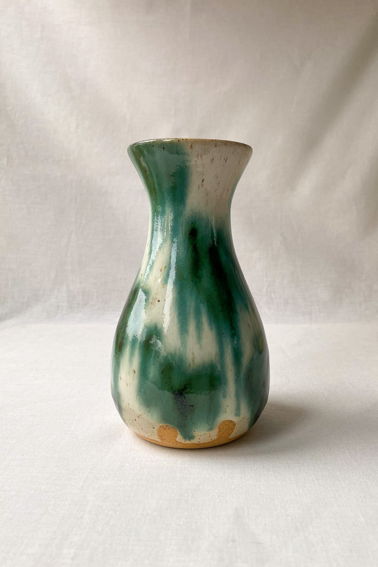 Green + White Vase