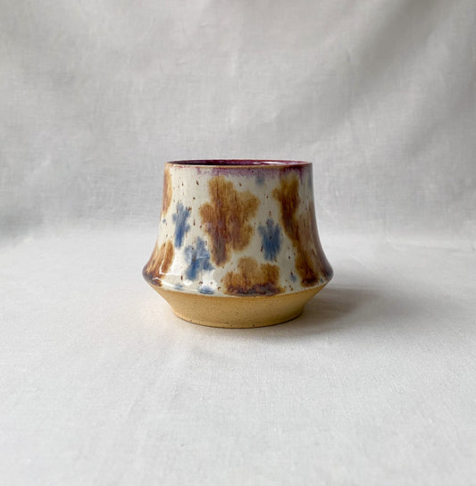Blue + Brown Flower Mug (Smooth)