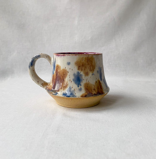 Blue + Brown Flower Mug (Smooth)
