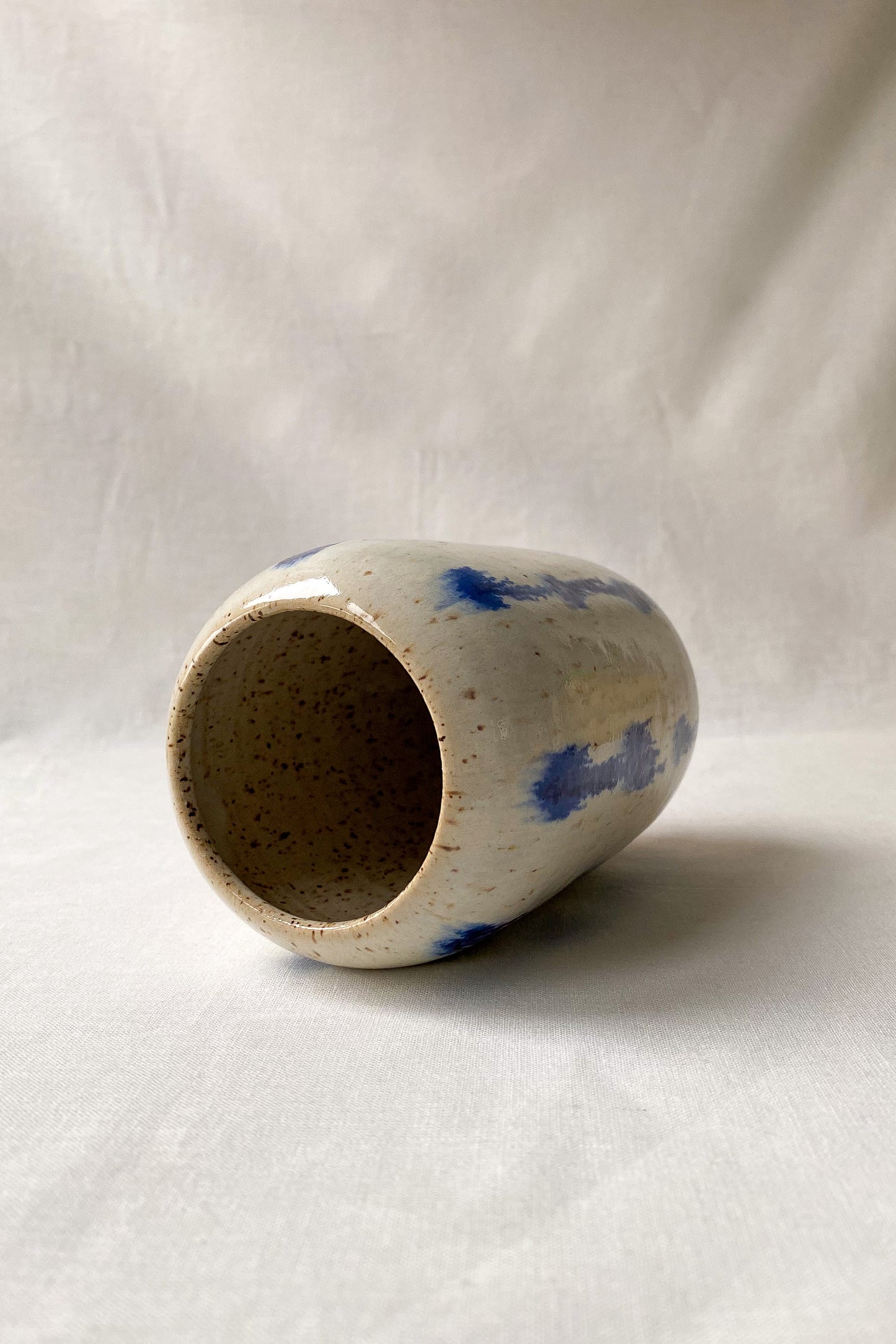 Cobalt + White Pill Vase